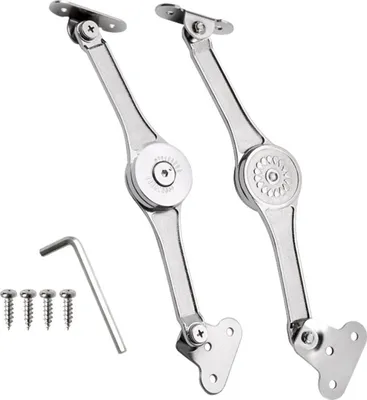 Produktbild von Schrankmöbel-Hebescharnier, verstellbares Deckelstützscharnier, 2 Stück, für Schränke, Schrankoberteile, Möbeltüren, Hebestützscharniere