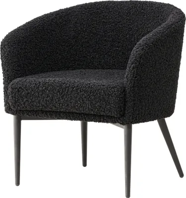 Produktbild von Venture Home Cocktailsessel Fluffy Schwarz