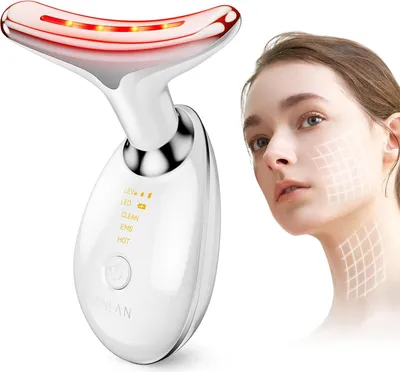 Image de Masseur facial antirides, avec 3 modes,45℃ V Face Beauty Meter Appareil facial pour raffermir la peau & lifting EMS massage facial pour femmes & hommes