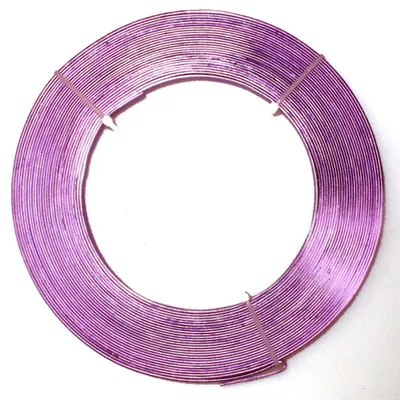 Produktbild von 10m Aluminium Flachdraht 5x1mm Aludraht flach Alu Draht Flachdraht Alustreifen lavendel