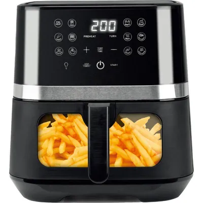 Obrázok produktu pre Brock DAF 6501G, Fritéza s horúcim vzduchom, 1800 W, 6,5 l, 12 programov, Okienko, Digitálny displej, Čierna, Rúra s horúcim vzduchom