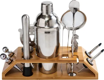 Obrázek produktu pro Klausberg barmanská sada na nápoje a koktejly, 13 prvků, stříbrný shaker KB7654