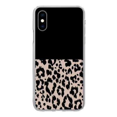 Produktbild von MuchoWow® Handyhülle Schutzhülle Hülle für iPhone X Panther Druck - Tiere - Schwarz Silikon Softcase Handy Hülle - Handyhülle
