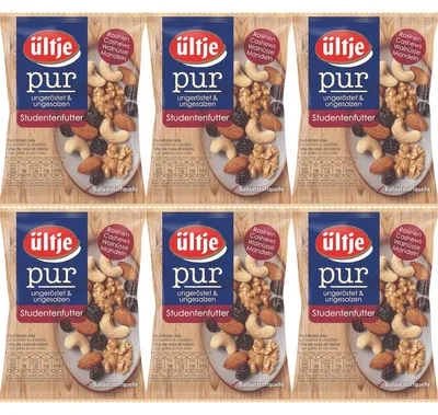 Image de Pâtes pour étudiants Ültje pures non grillées et non salées 150g, paquet de 6