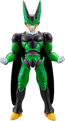A full-body shot of a Dragon Ball Dragon Stars Cell Endgültige Form action figure against a white background.