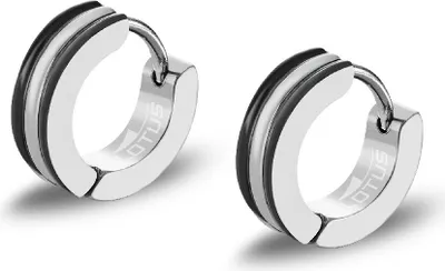 Produktbild von Lotus Style Herren Clapp-Creolen Edelstahl schwarz silber Ohrringe LS2151-4/1