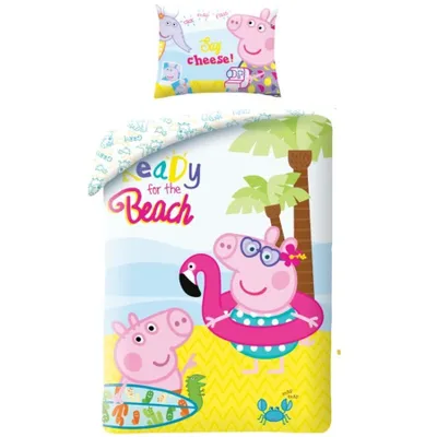 Produktbild von Poszwa na kołdrę Świnka Peppa Ready for the Beach - Pojedyncza - 140 x 200 cm - Bawełna