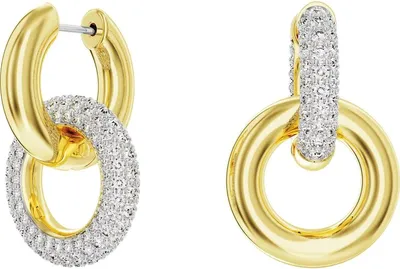 Produktbild von Swarovski-DEXTERA:OHRSTECKER HOOP INTERLINKED CRE/ 5668818, gelb vergoldet