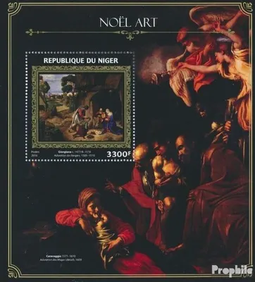 Produktbild von Briefmarken Niger 2016 Mi Block 582 (kompl. Ausg.) postfrisch Weihnachtskunst