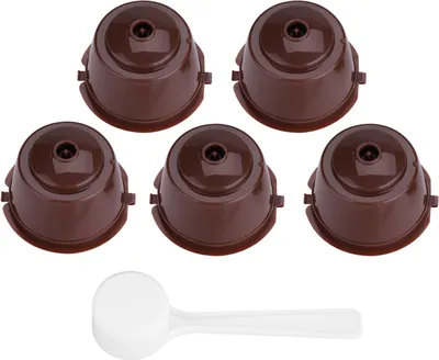 Immagine prodotto di 5 pezzi in acciaio inox Pp 304 per alimenti Filtri per capsule di caffè riutilizzabili (marrone)