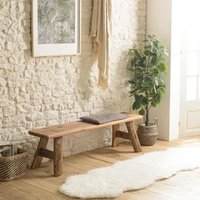Image de SANDY - Banc 140x30cm bois Pin recyclé