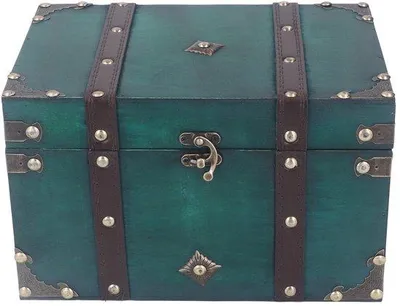 Produktbild von Holzschrank - Vintage Dekorativer Schatzbehälter - Für Schmuck - Einzigartiges Design - Mehrfachnutzbar - Geeignet für Dekoration - Braun
