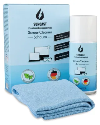 Produktbild von SUNCAST Display Reiniger Set 150ml Bildschirmreiniger Schaum inkl. Mikrofasertuch