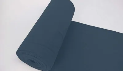 Produktbild von Bündchenstoff LUC Jeans, Uni 270 g/m², Strickschlauch glatt/fein, 35 cm breiter Schlauch, 25 cm lang, Meterware