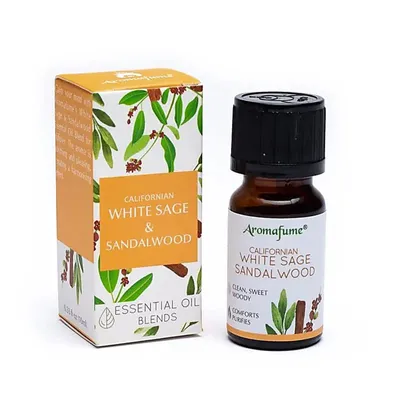 Produktbild von Ätherische Ölmischung aus weißem Salbei und Sandelholz, Aromafume – Packung mit 3 Stück – 10 ml