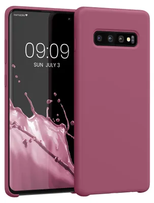 Produktbild von kwmobile Handyhülle für Samsung Galaxy S10 Plus / S10+ Hülle - Case Silikon - Kabelloses Laden - Schutzhülle Cover in Orchidee Violett