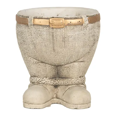 Obrázok produktu pre Clayre & Eef nohavice na kvetináč Ø 15x17 cm sivý kameň
