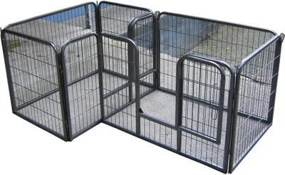 Produktbild von Park für Welpen, Hunde und andere Tiere, 7 Paneele, modular