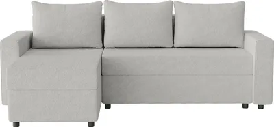 Produktbild von FEDVE Ecksofa Goka L aus Bouclé-Stoff mit Schlaffunktion, Grau