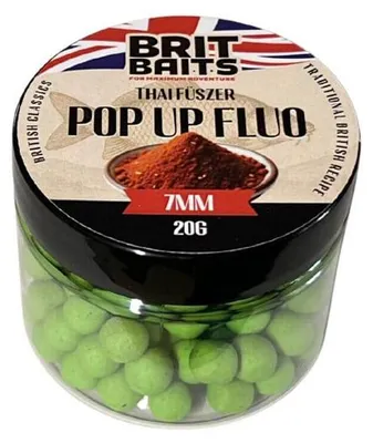 Imagen del producto de BritBaits, señuelo flotante "Pop Up" con aroma "Fluo Thai", de 7 mm