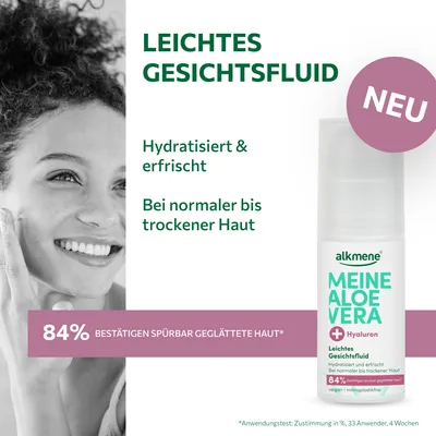 Produktbild von alkmene Aloe Vera Gesichtsfluid mit Hyaluron 2x 50 ml - vegan