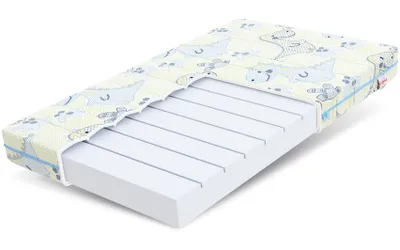 Produktbild von Matratze 80x180 cm MELODY Höhe ca. 10 cm H3 Flex Schaum Kaltschaum Dino Bezug Kindermatratze