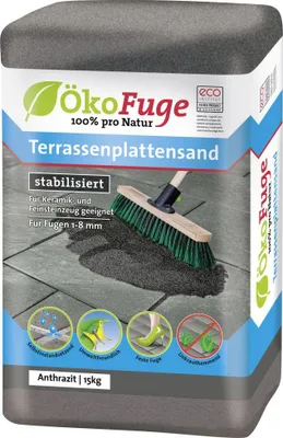 Produktbild von ÖkoFuge Terrassenplattensand anthrazit 15 kg