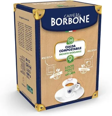 Produktbild von Caffè Borbone Blue Blend – 150 kompostierbare 44-mm-ESE-Pads