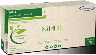 Produktbild von Maimed Bio Nitril Handschuhe - 100 Stück pro Box