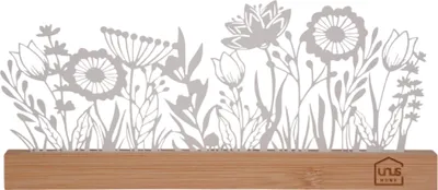 Produktbild von UNUS Deko Aufsteller Blumenwiese aus Metall Frühlingsdekoration, Design B, Weiß