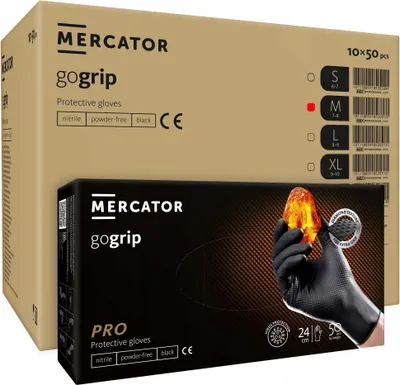 Zdjęcie produktu dla Rękawice Nitrylowe 50 szt. 8-M Gogrip Black - 10 op.