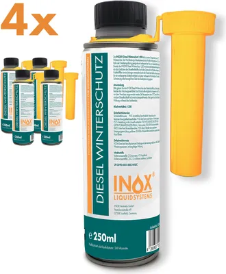 Produktbild von INOX® Diesel Winterschutz Additiv 1:200, 4x250 ml - Frostschutz Zusatz bis -33°C