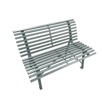 Produktbild von greemotion Gartenbank 2-Sitzer Metall Palermo Stapelbank mit Rückenlehne grau 150x73x78 cm