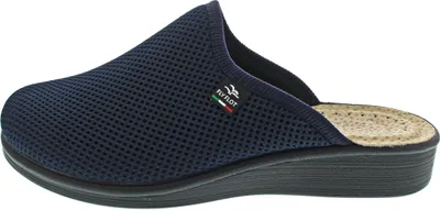 Produktbild von Fly Flot Damen Pantoffel Hausschuh Mesh Keilabsatz 320306, Größe:38 EU, Farbe:Blau