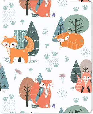 Produktbild von MuchoWow® Mauspad Mousepad Muster - Fuchs - Baum 30x40 cm - Mousepads - Maus Mat - Pad - Mausunterlage - Mausmatten