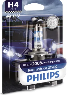 Obrázok produktu pre Philips RacingVision GT200 H4 12V 60/55W P43t-38 (1 blister)