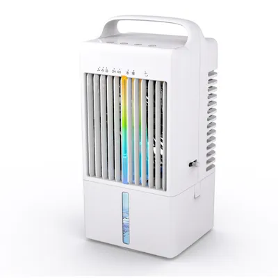 Obrázok produktu pre FORSMANO Mobilný ochladzovač vzduchu s vodným chladením a 3 rýchlosťami - tichý ventilátor s funkciou rozprašovania hmly, 14*13*29,65 cm, biely
