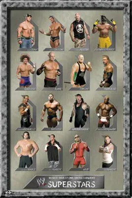 Produktbild von Wrestling - Poster - WWE - Superstars cards + 1 Ü-Poster der Grösse 61x91,5cm