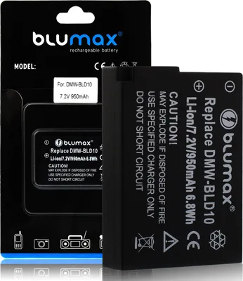 Produktbild von Blumax Akku | für Panasonic DMW-BLD10E Digitalkamera | Kapazität 950mAh  |Spannung 7,2Volt | Video- und  Kamerazubehör