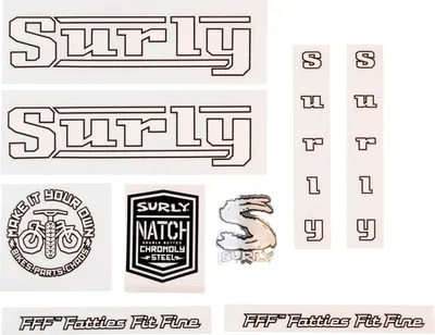 Produktbild von Surly Pacer Make It Your Own Decal Set, white