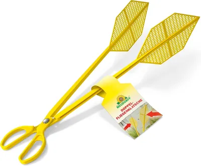 Produktbild von Neudorff Doppelfliegenklatsche – Innovative Fliegenklatsche zum Fangen von Fliegen und Mücken an Wänden und in Ecken
