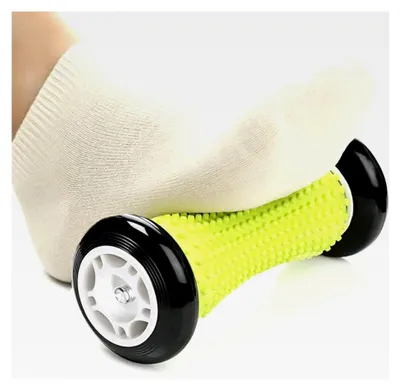 Produktbild von Igelball Fußmassagegerät, Fußmassageroller für Plantarfasziitis, Tragbare Gummi-Massagerolle zur Linderung von Fußschmerzen