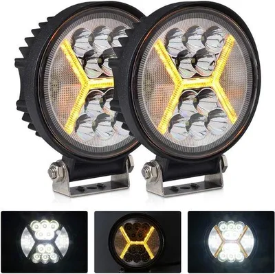 Productafbeelding van 2 stuks 12V 132W LED offroad werklampen, schijnwerpers, 12.000LM