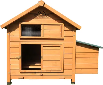 Immagine prodotto di Recinto per polli - Gabbia per polli - Recinto per polli con casetta nido - Gabbia per galline - Recinto per polli grande - Ampio recinto per polli, dimensioni 121x100x96 cm