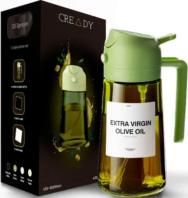 Imagen del producto de Pulverizador de aceite de acero inoxidable, 470 ml, 2 en 1, para la cocina