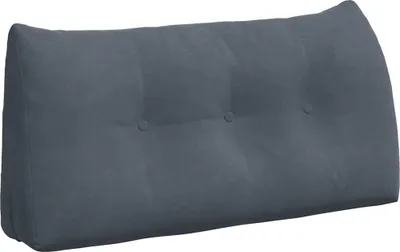 Image de vidaXL Coussin de dossier gris foncé 100 x 24 x 50 cm velours