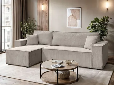 Produktbild von Ecksofa CARLO L Cord, Poso 02