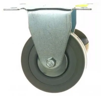 Produktbild von CTPA-PG 100S Bockrolle aus grauem Gummi, Tragkraft 65kg