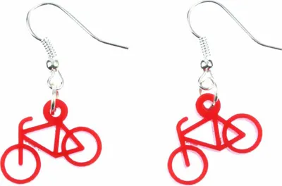 Produktbild von Fahrrad Ohrringe Miniblings Hänger Rad Rennrad Bike Radsport Sport Acrylglas rot