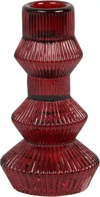 Produktbild von 3-Stufiger Kerzenständer Glas geribbelt für Dekoration